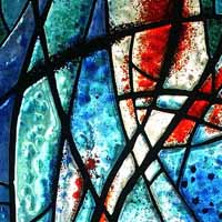 Moment in Blue - kilnformed glass sculpture
